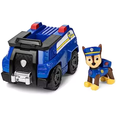 VM Kids : Paw Patrol - Pat Patrouille - Véhicule + Figurine Chase 15 cm