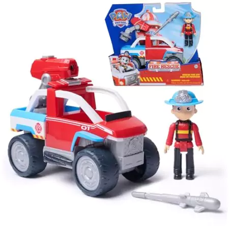 VM Kids : Paw Patrol - Pat Patrouille - Véhicule Ryder Fire Rescue Mission Pompiers avec Lanceur Drone
