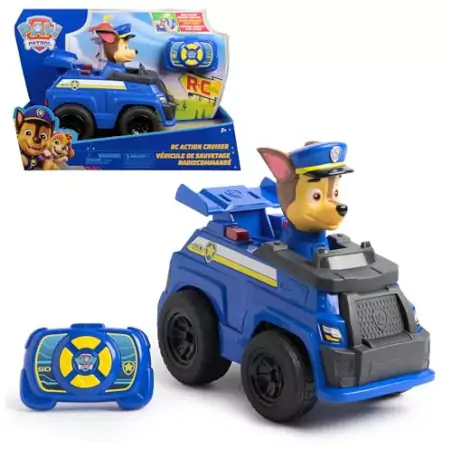 VM Kids : Paw Patrol - Pat Patrouille - Véhicule RC Interactif Chase avec Effets Lumineux