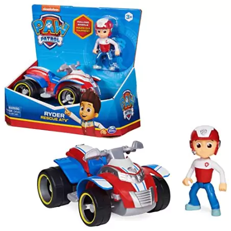 VM Kids : Paw Patrol - Pat Patrouille - Véhicule + Figurine Ryder 15 cm