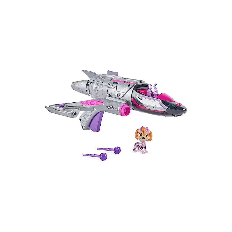 VM Kids : Paw Patrol - Pat Patrouille - Véhicule Deluxe Stella Le Film avec Sons et Lumières