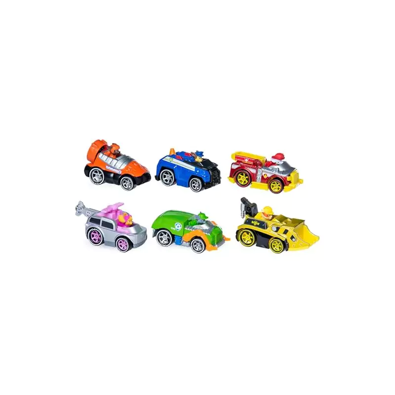 VM Kids : Paw Patrol - Pat Patrouille - Coffret 6 Véhicules True Metal Échelle 1:55