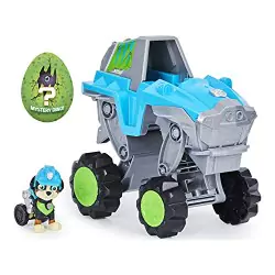VM Kids : Paw Patrol - Pat Patrouille - Véhicule Deluxe Rex Dino Rescue avec Dinosaure Mystère