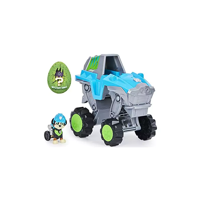 VM Kids : Paw Patrol - Pat Patrouille - Véhicule Deluxe Rex Dino Rescue avec Dinosaure Mystère