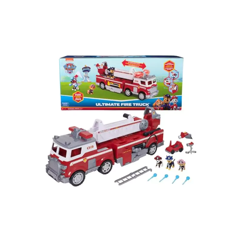 VM Kids : Paw Patrol - Pat Patrouille - Camion de Pompiers Marshall avec Échelle 61 cm Sons & Lumières