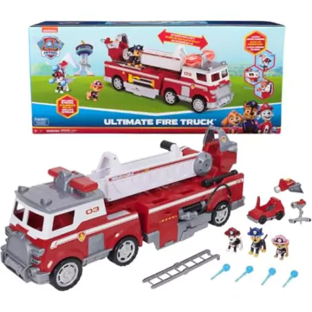 VM Kids : Paw Patrol - Pat Patrouille - Camion de Pompiers Marshall avec Échelle 61 cm Sons & Lumières