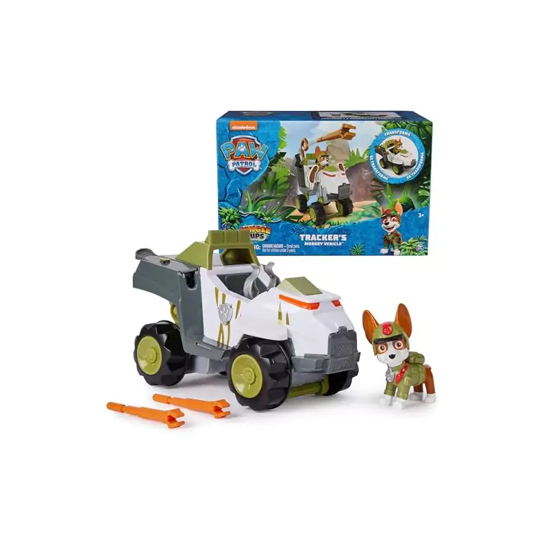 VM Kids : Paw Patrol - Pat Patrouille - Véhicule Jungle Tracker avec Figurine