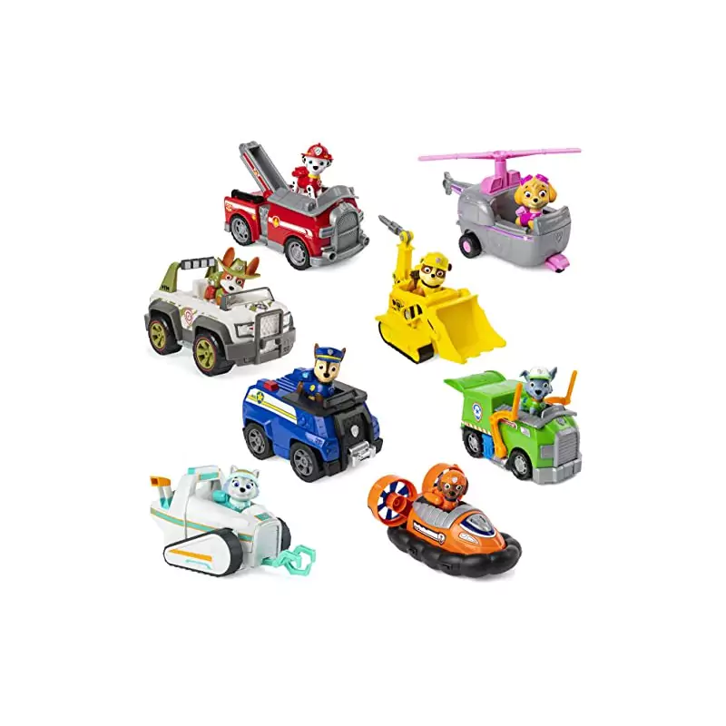 VM Kids : Paw Patrol - Pat Patrouille - Véhicule + Figurine 15 cm Modèle Aléatoire