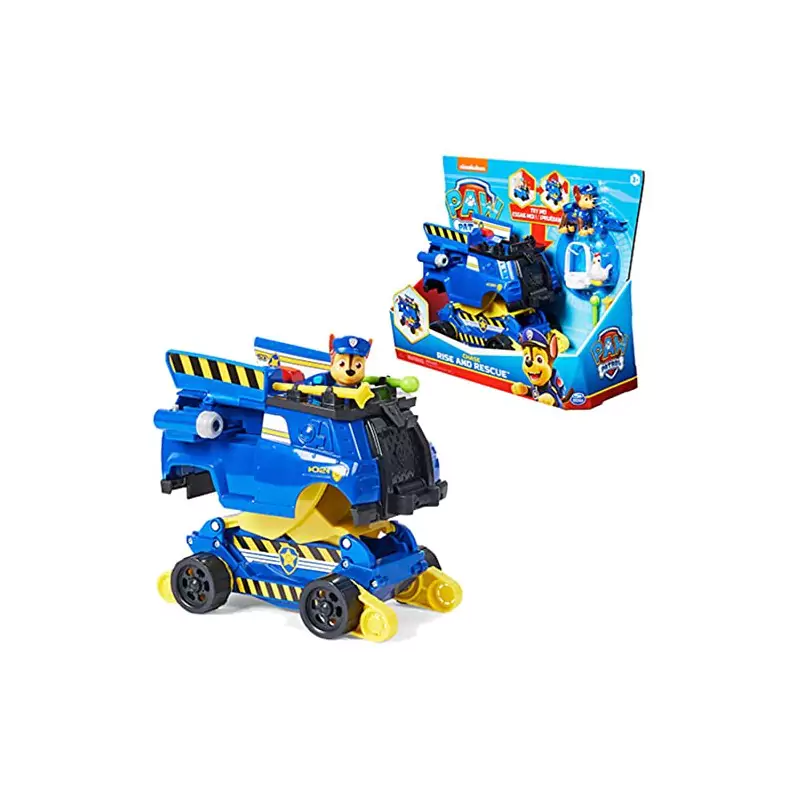 VM Kids : Paw Patrol - Pat Patrouille - Véhicule Rise & Rescue Chase avec 2 Figurines et Accessoires