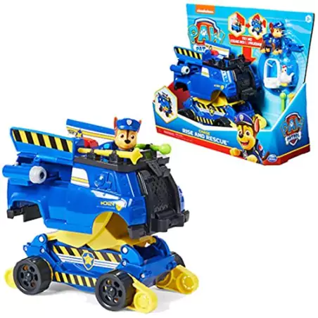 VM Kids : Paw Patrol - Pat Patrouille - Véhicule Rise & Rescue Chase avec 2 Figurines et Accessoires