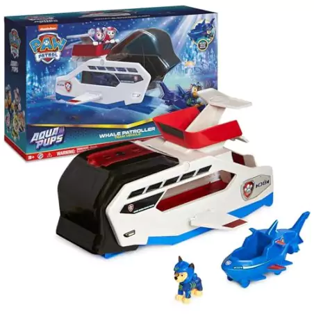 VM Kids : Paw Patrol - Pat Patrouille - Whale Patroller Aqua Pups avec Figurine Chase