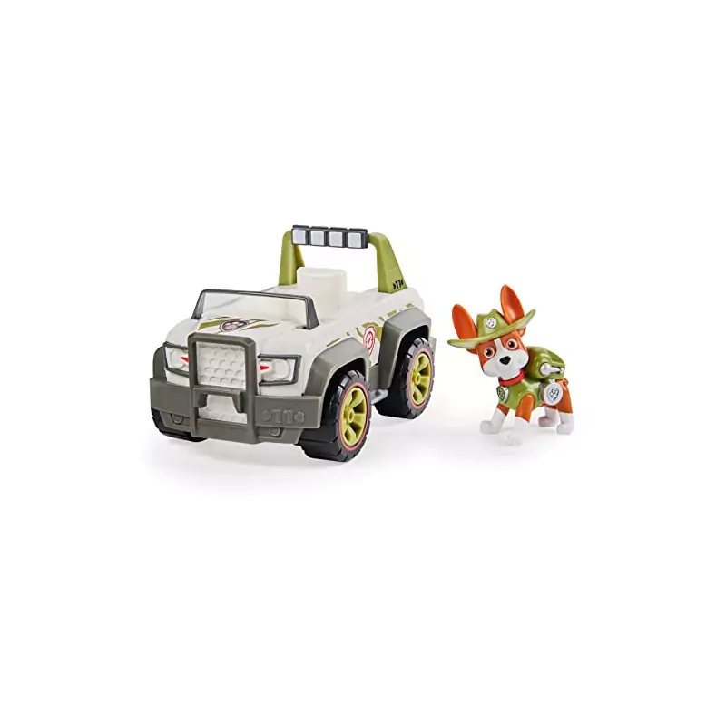 VM Kids : Paw Patrol - Pat Patrouille - Figurine Tracker avec Véhicule Tout-Terrain