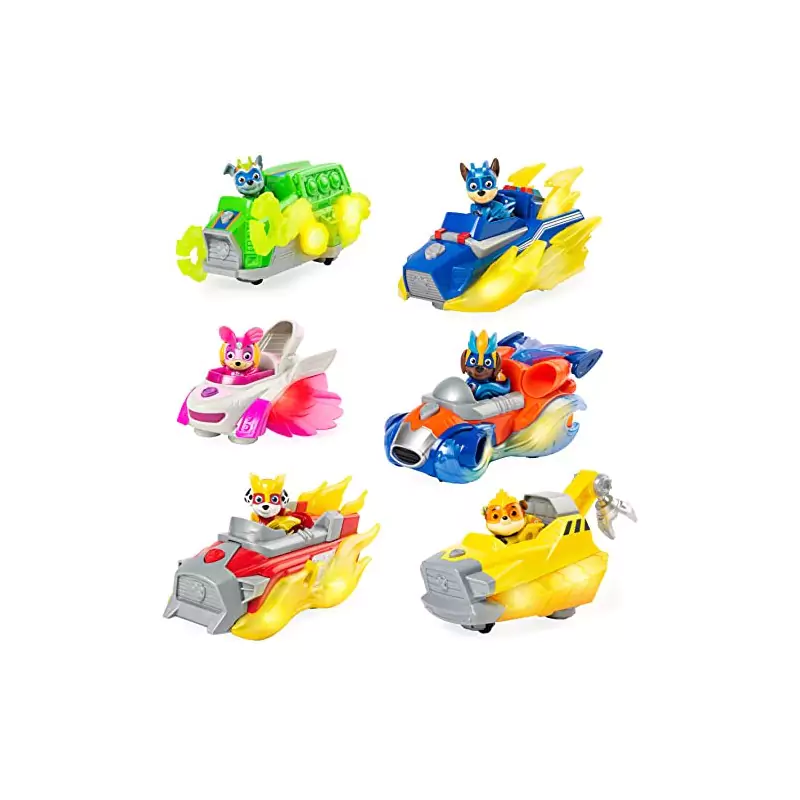 VM Kids : Paw Patrol - Pat Patrouille - Véhicule + Figurine Mighty Pups Charged Up