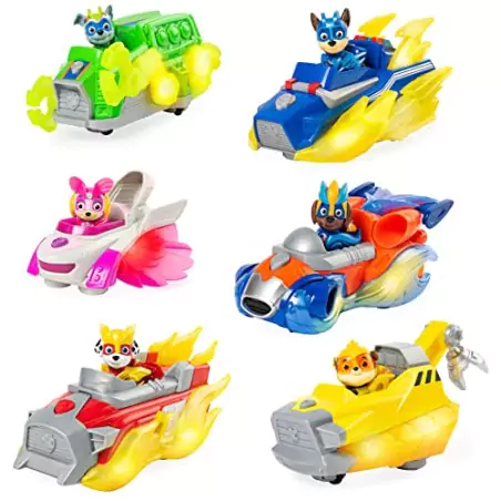 VM Kids : Paw Patrol - Pat Patrouille - Véhicule + Figurine Mighty Pups Charged Up