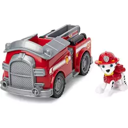 VM Kids : Paw Patrol - Pat Patrouille - Camion de Pompiers Marcus avec Figurine 15 cm et Échelle Mobile