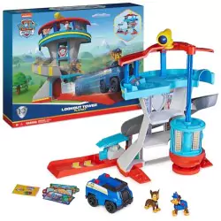 VM Kids : Paw Patrol - Pat Patrouille - Tour de Contrôle 50 cm avec 2 Figurines Chase et Accessoires