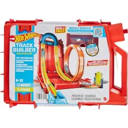 VM Kids : Hot Wheels Track Builder Coffret Cascades Bidon d’Essence avec Voiture, HDX78
