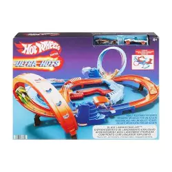 VM Kids : Hot Wheels Ultra Hots Explosion Propulsion Duel avec 2 Voitures 1/64, HXR71