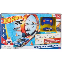 VM Kids : Hot Wheels Piste Télécommandée 1/64 avec 30 Éléments de Circuit, HXX45