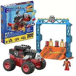 VM Kids : Mega Hot Wheels Coffret Construction 151 Pièces Bone Shaker avec Figurine, HKF87