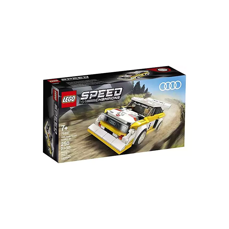 VM Kids : Lego Speed Champions Audi Sport Quattro S1 Blanc Jaune 76897