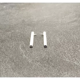 Sortie échappement Longueur 20 mm - White Metal - Ech 1:43 - X2 |Pi...