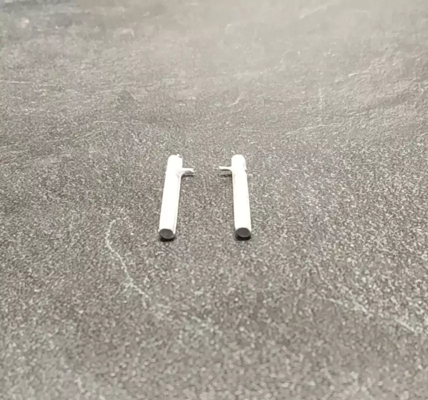 Sortie échappement Longueur 20 mm - White Metal - Ech 1:43 - X2 |Pi...