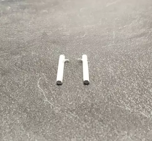 Sortie échappement Longueur 20 mm - White Metal - Ech 1:43 - X2 |Pi...