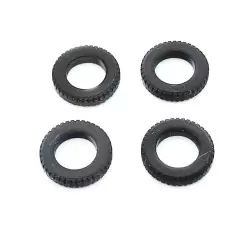 4 Pneus crantés Ø17.5mm noir – Résine dure 3D CREATIVE