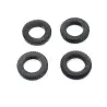 4 Pneus crantés Ø17.5mm noir – Résine dure 3D CREATIVE