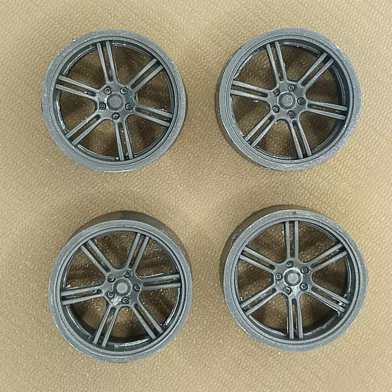 4 jantes 6 branches Ø 30 mm - Résine - 1:18