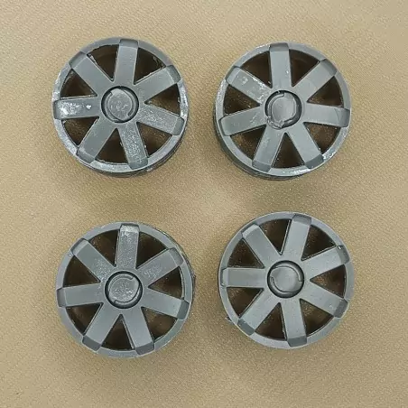 4 jantes 7 branches ø 30 mm - Résine - 1:18