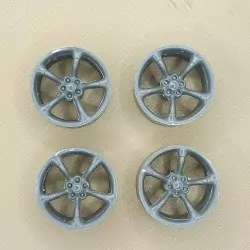 4 jantes 5 branches ø 29 mm - Résine - 1:18