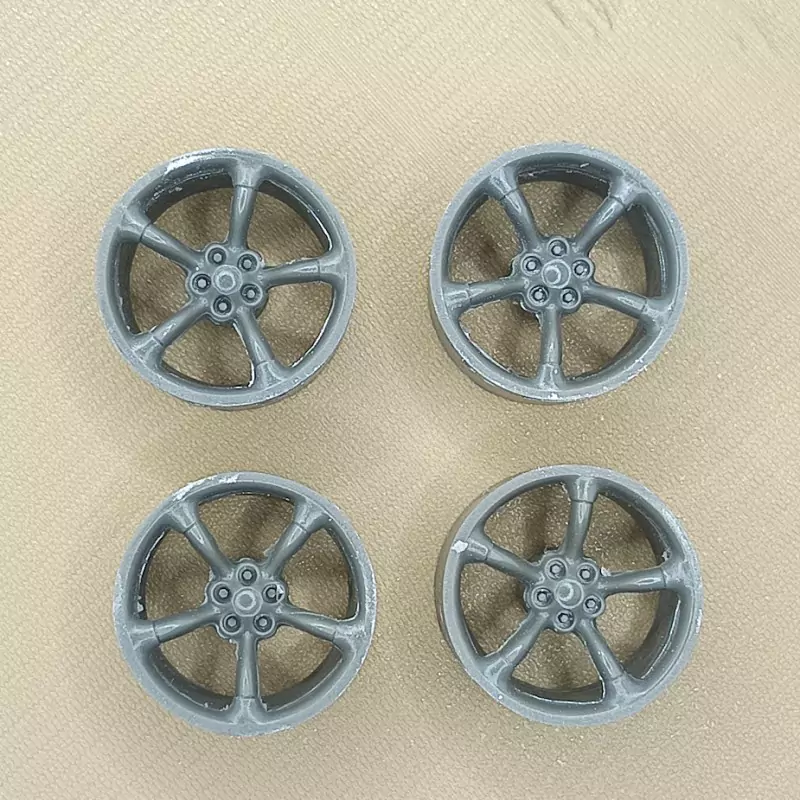4 jantes 5 branches ø 29 mm - Résine - 1:18