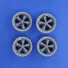 4 jantes 5 branches ø29 mm - Résine - 1:18