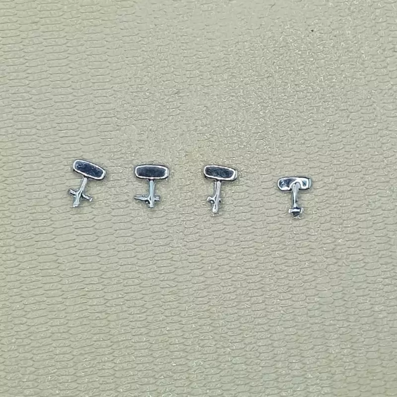 4 rétroviseurs intérieur 4 mm chromés - 1/43