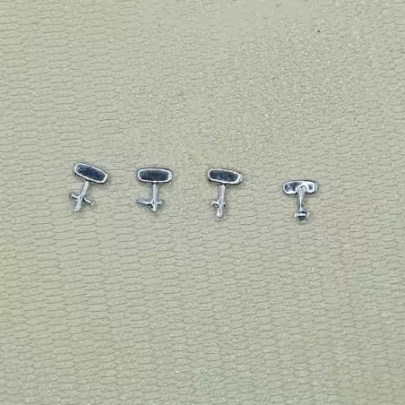 4 rétroviseurs intérieur 4 mm - Chromé - 1:43