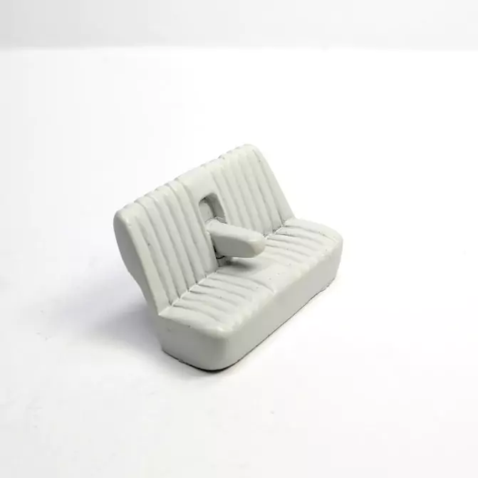 Banquette En Résine Accoudoir Ouvert - Gris clair - 1:43 - Artisans...