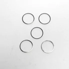 5 Bagues - Laiton Nickelé - Ø 11.60 Mm X 0.60 Mm - CPC Production