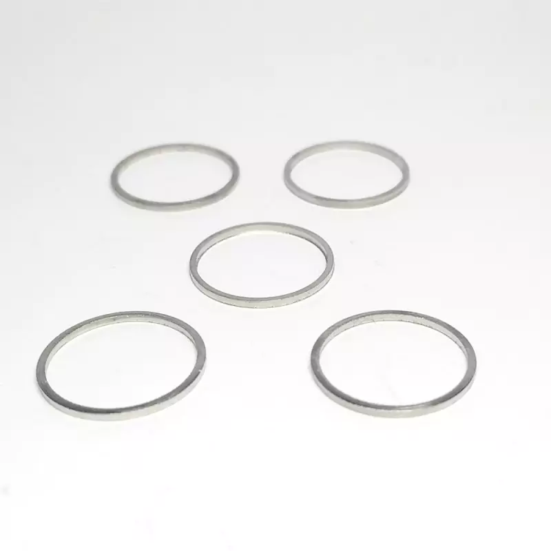 5 Bagues - Laiton Nickelé - Ø 11.60 Mm X 0.60 Mm - CPC Production
