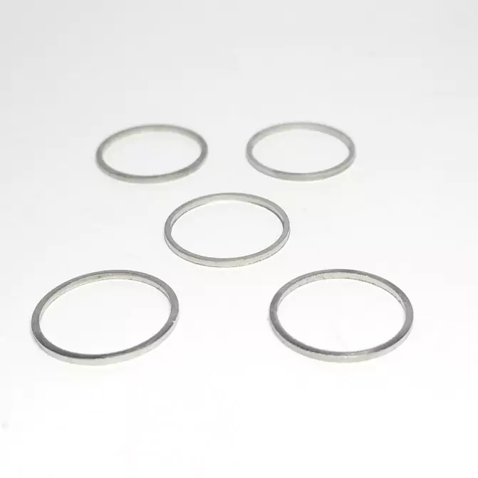 5 Bagues - Laiton Nickelé - Ø 11.60 Mm X 0.60 Mm - CPC Production