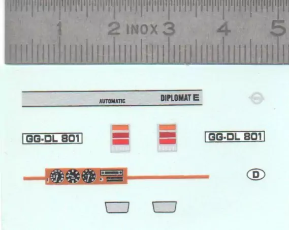 Décalcomanie - OPEL Diplomat - Ech. 1:43 |Pièces et kits pour voitu...