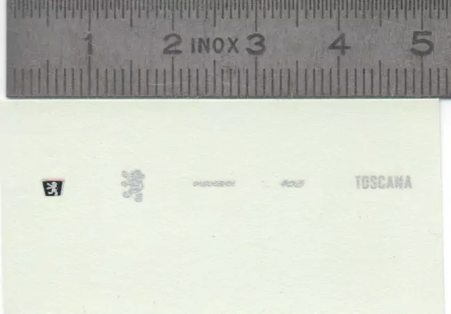 Décalcomanie - PEUGEOT 406 Toscana - Ech. 1:43 |Pièces et kits pour...