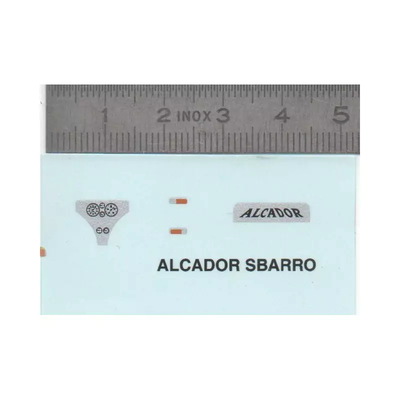 Décalcomanie - Alcador Sbarro - Ech.1:43