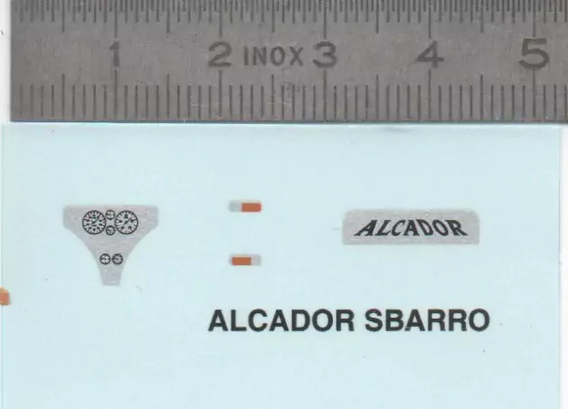 Décalcomanie - Alcador Sbarro - Ech.1:43
