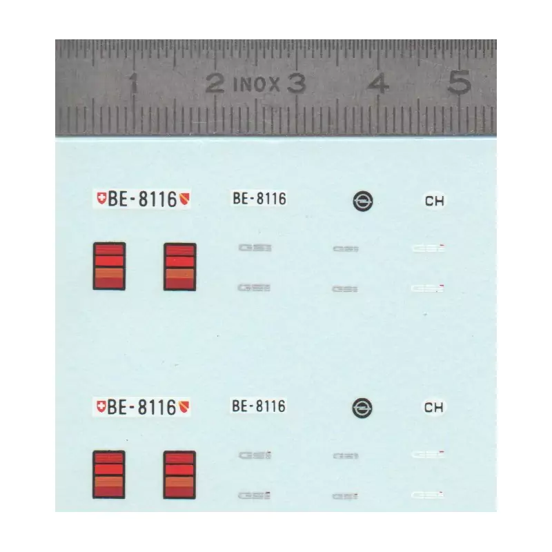 Décalcomanie - OPEL GSI - Plaques Suisse  - Ech. 1:43 - X2
