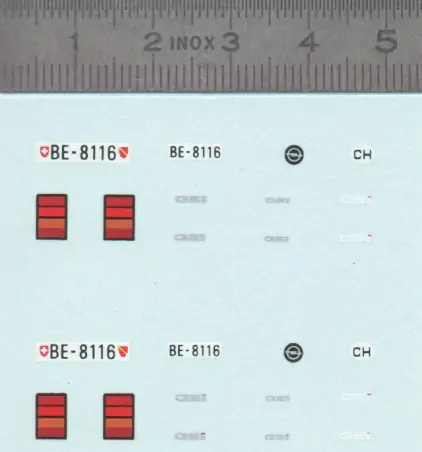 Décalcomanie - OPEL GSI - Plaques Suisse  - Ech. 1:43 - X2