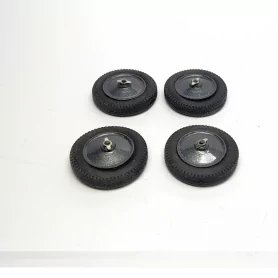 Roues X4 pour VOISIN C27 - Résine - Pneus souples - 1:43 |Pièces et...