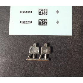 Plaques + Support plaque arrière - Renault Monaquatre - Ech 1:43 - X2