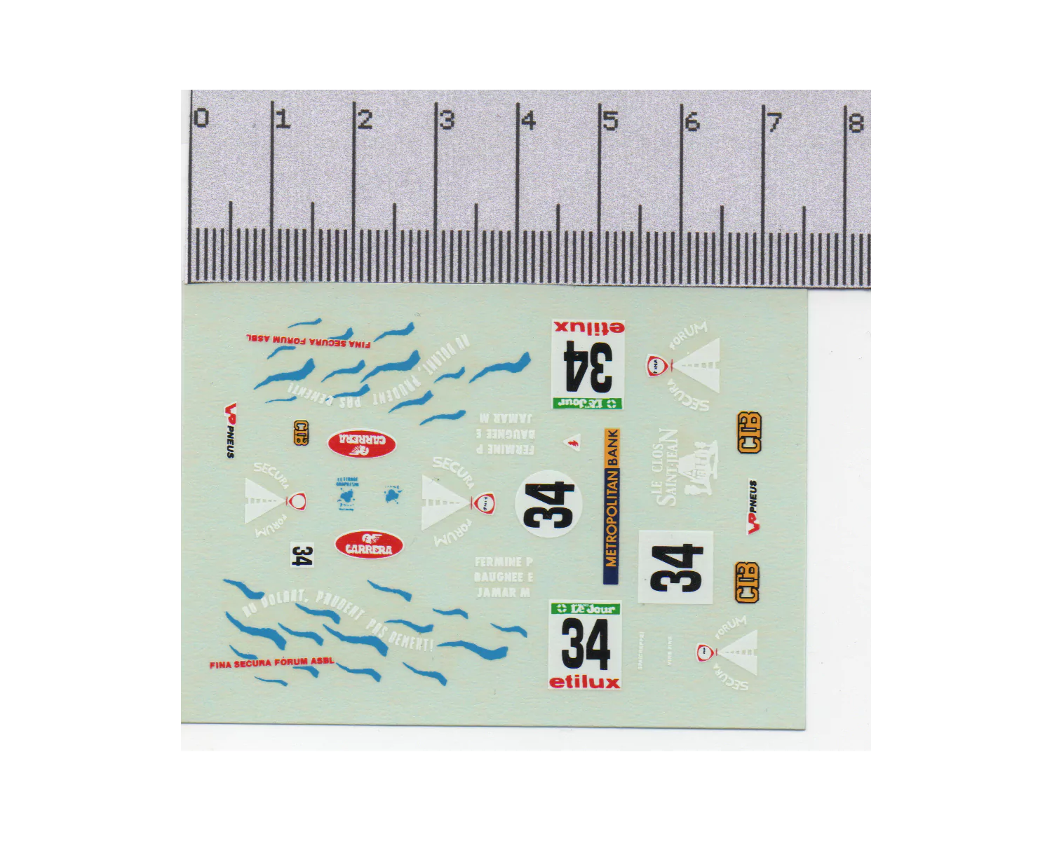 Décalcomanie - Le Mans n°34 - Fermine - Daugnée - Jamar - 1:43